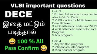 vlsi important questions  100 pass vijaysir [upl. by Euqinommod184]