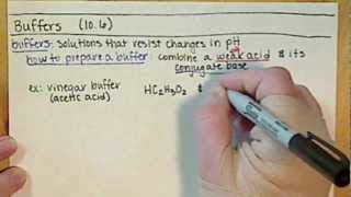 Chem121 Introduction to Buffers 106 [upl. by Bick]