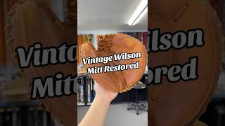 Vintage Wilson Catchers Mitt Relace amp Restore [upl. by Aikkin]