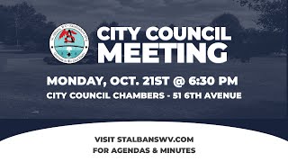 St Albans City Council Meeting  October 21 2024 [upl. by Eivod]