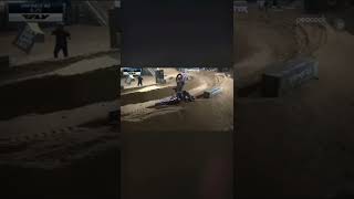 Vince Friese takes out Christian Craig 😳 supercross crash motocrossshorts [upl. by Alehs151]