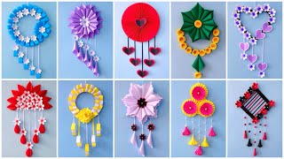 10 Unique Flower Wall Hanging  Quick Paper Craft For Home Decoration Easy Wall Mate DIY Wall Decor [upl. by Lampert]