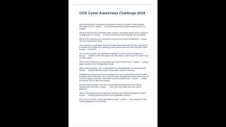 DOD Cyber Awareness Challenge 2024 Questions with Accurate Answers 2023 [upl. by Oknuj]