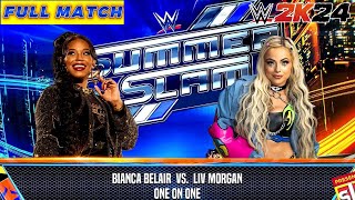 WWE 2K24 ⚡ LIV MORGAN vs BIANCA BELAIR ⚡ SUMMER SLAM wwe wwe2k24 [upl. by Nashbar]