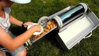 Solar BBQ Grill For slow cooking without electricity fire or gas [upl. by Aeli]