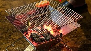 Dhaulagiri Folding Campfire Grill panggangan bbq kemping stainless [upl. by Asiek]