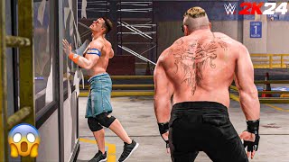 Brock Lesnar Pushes John Cena Into Window Glass amp Breaks It  WWE Shocking Moment [upl. by Snyder]