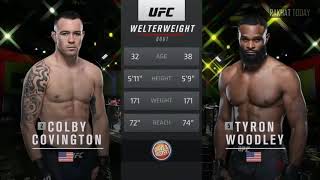 Colby Covington vs Tyron Woodley Highlights [upl. by Bevers]