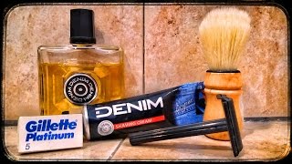 RASATURA  Kit da barba Denim Original  Gillette Click amp Gillette Platinum [upl. by Dalury]