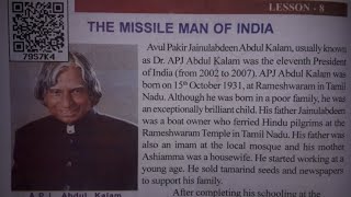 THE MISSILE MAN OF INDIA ENGLISH READER 8 LESSON 8  CLASS 8  JAYA RAJPUT  UP BOARD  RAINBOW [upl. by Roselle]