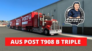 American Truck Simulator  Australian Mods  Aus Post T908 BTriple [upl. by Llekcm]