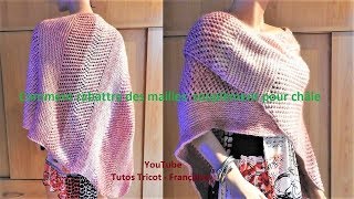 Tuto Tricot comment rabattre les mailles souplement pour châle avec mailles endroit amp mailles envers [upl. by Mckay]