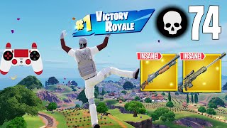 74 Elimination Solo Vs Squads Gameplay Wins Fortnite Chapter 5 PS4 Controller [upl. by Nue]