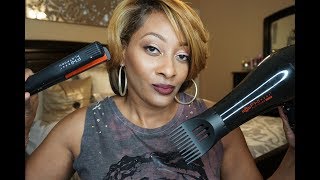 HOW I RELAX amp FLAT IRON MY HAIR [upl. by Holmen]