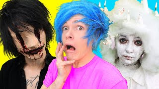 Trying MORE Spooky Halloween SFX Makeup by 5 Minute Crafts and TikTok [upl. by Sirk697]