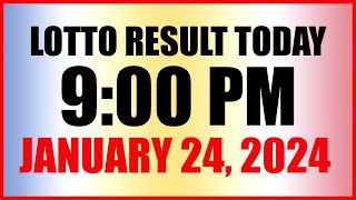 Lotto Result Today 9pm Draw January 24 2024 Swertres Ez2 Pcso [upl. by Lhok]