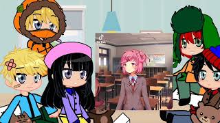 South Park react to Cartman in the past was Monika  Agami South Park [upl. by Kcireddor651]