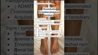 Thrombotic thrombocytopenic purpura TTP [upl. by Wilkison987]