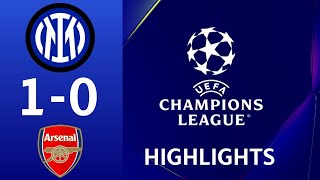 Inter vs Arsenal 1  0  UEFA Champions League  Round Four of the League Stage [upl. by Anegal]