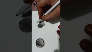 3D Heart ❤️ Shape Drawing With Charcoal Penciltrending diy drawing shorts [upl. by Goerke]