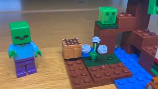 LEGO Minecraft The Swamp Adventure 21240 Speed Build  Epic Swamp Battle [upl. by Atsyrhc946]