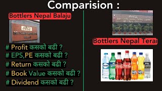 Stock Comparision  Bottlers Nepal Balaju VS Bottlers Nepal Terai  Nepali sharemarket NEPSE [upl. by Rind]