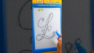 How to write the letter L✍️ Alphabet calligraphy👌 shorts shortvideo aajkiraat [upl. by Polito]