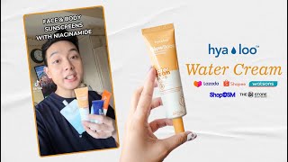 Best Sunscreen with Niacinamide Hyaloo Glowboost Water Cream [upl. by Graehme]