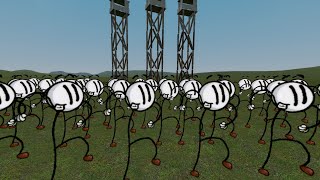 Henry Stickmin Vs Towers In Garrys Mod [upl. by Arlynne469]