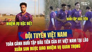 Xuân Son được giao quotnhiệm vụ đặc biệtquot ở buổi tập đầu tiên tại Lào phối hợp với Quang Hải cực ăn ý [upl. by Angadresma]