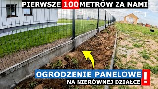 Ogrodzenie panelowe na nierównej działce Schodkowanie paneli Montaż ogrodzenia panelowego na dział [upl. by Akeret]