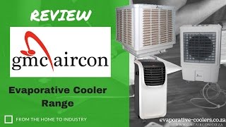 Portable Evaporative Cooler Range Review  GMC Aircon [upl. by Tada]