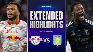 RB Leipzig vs Aston Villa Extended Highlights  UCL League Phase MD 6  CBS Sports Golazo [upl. by Anneres]