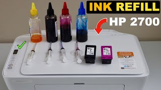 HP DeskJet 2700 Ink Refill  How To Refill Black amp Colour Ink Cartridges For printing [upl. by Anole]