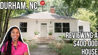 REVIEWING A 400000 HOUSE FOR SALE IN DURHAM NC  MOVING TO DURHAM NC  ZILLOW [upl. by Reine748]