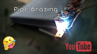 💥Brazing Copper Pipe With Oxy acetylene💥 [upl. by Inalawi]