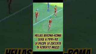 HELLAS VERONAROMA 01 SERIE A 199192 UN COLPO DI TESTA DI MUZZI REGALA LA VITTORIA AI GIALLOROSSI [upl. by Arek]