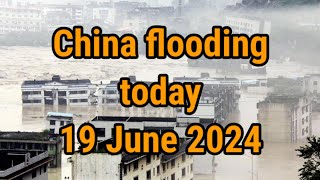 China flooding today Heavy rain causes massive flooding in Guangdong [upl. by Repsihw748]