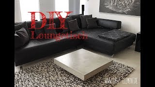 Couchtisch aus Beton selber machen  Betonmöbel  concrete table  DIY [upl. by Ycrad927]