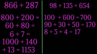 Addition using the Split Strategy [upl. by Bina]