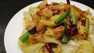 Spicy Cabbage with TwiceCooked Pork 包菜回锅肉 [upl. by Cruz937]