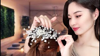 ASMR Doing Your Wedding Hair  Chinese amp Western Styles [upl. by Bow]