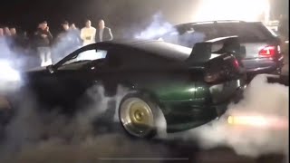 Toyota Supra Mk4 Epic burnout 2step [upl. by Anahc]