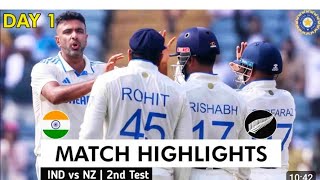 India vs New Zealand 2nd Test DAY 1 Full Match Highlights  IND vs NZ 2nd Test DAY 1 Highlights 2024 [upl. by Kataway461]