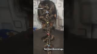 hair stylestylish beautyfull hairstyle trending hairstyleponi hair style 1milionlikestelugu99🥰👍 [upl. by Rakso]