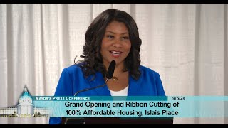 Grand Opening and Ribbon Cutting of 100 Affordable Housing Islais Place [upl. by Chapin]