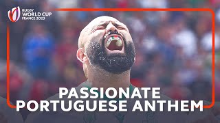 Portugals passionate national anthem  Rugby World Cup 2023 [upl. by Yelyk]