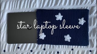 Star Laptop Sleeve Crochet Tutorial 💫 [upl. by Hpejsoj116]