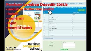 CARA CEPAT MENGERJAKAN DAPODIK 2018b DALAM 30 MENIT [upl. by Sinnaoi]