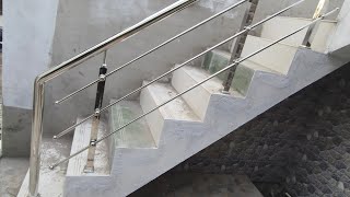 Steel Railing Grade 304Full installation Process [upl. by Dalila]